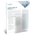 SYSPRO Cloud ERP Factsheet - SYSPRO ERP Software