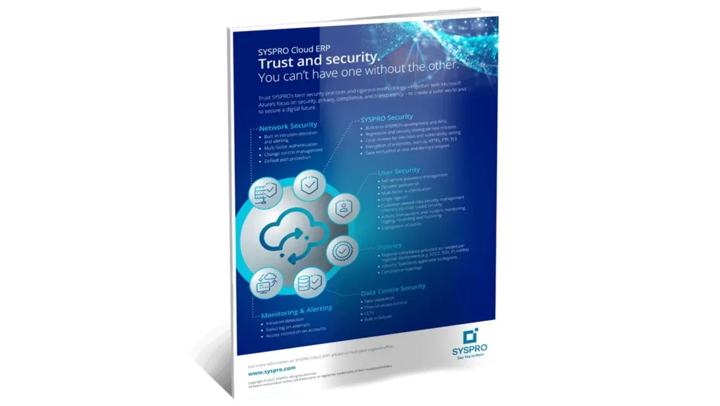 Cloud ERP Security infographic - SYSPRO ERP Software