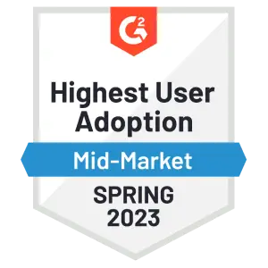Highest user adoption mid-market Spring 2023 - SYSPRO software ERP